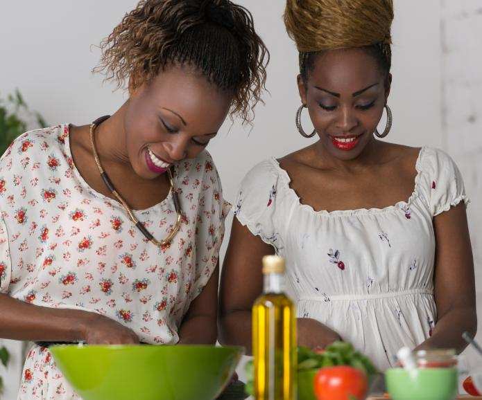women preparing food