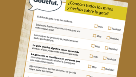 Gout myths & facts quiz (Spanish)