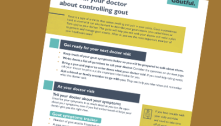  Talk with your doctor about controlling gout guide