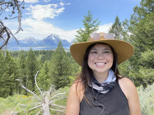 Alysia Yamasaki hiking
