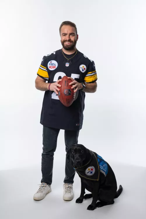 Hayden Shock photo with dog