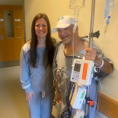 Julianne O'Reilly and her kidney recipient Elliot after transplant surgery cropped