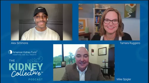 Alex Simmons, Tamara Ruggiero and Mike Spigler in episode 1 of The Kidney Collective