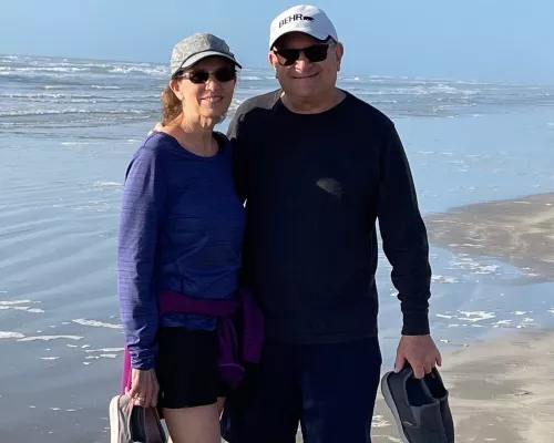 Marjie and Steve Sands at the beach