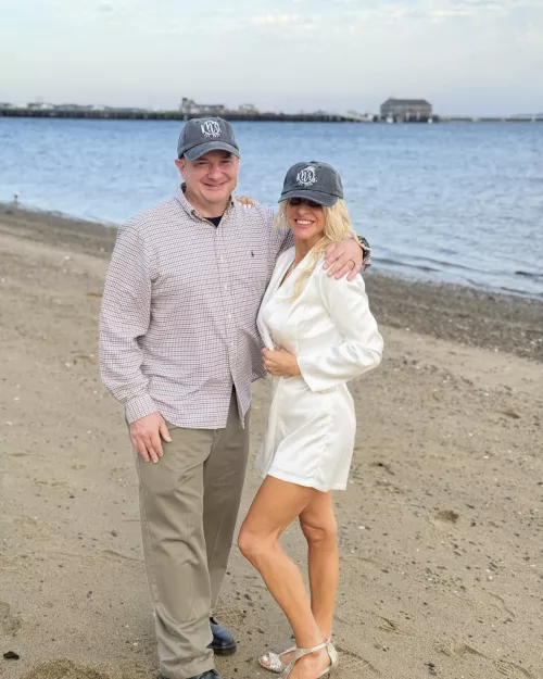 John and Tracey Previti on the beach