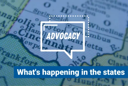 Map of Ohio with blog title on top of it