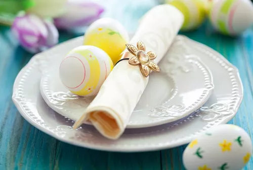 Easter-themed place setting