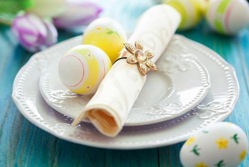 Easter-themed place setting