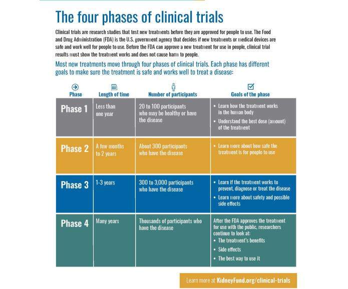 The four phases of clinical trials