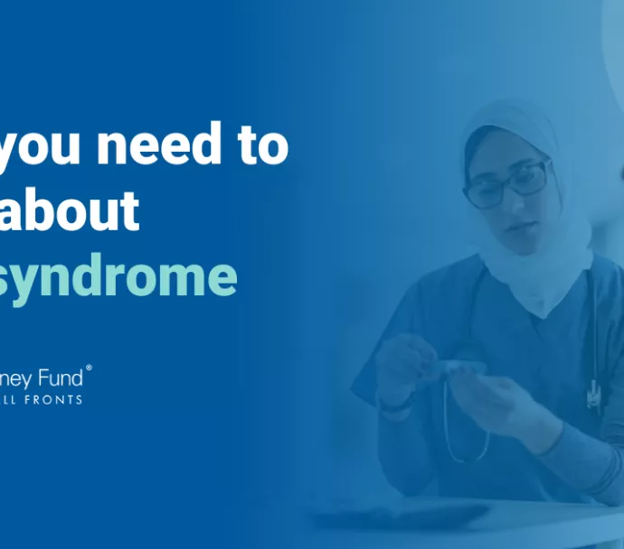 Doctor and patient with blue text overlay "What you need to know about CKM syndrome"