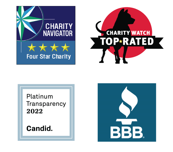Logos of charity ratings