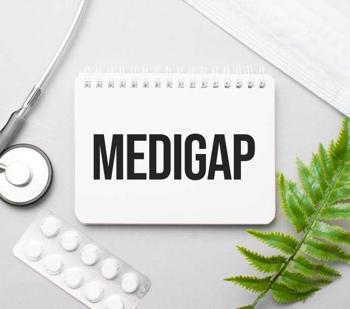 Medigap sign with pills