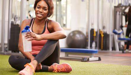 young black woman at gym shutterstock 2969154921