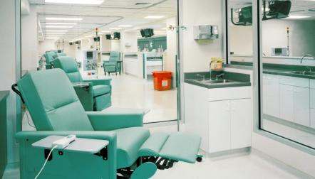 empty dialysis chair